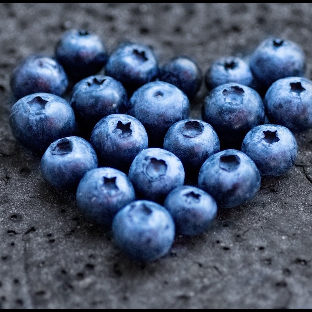 Обои макро, форма, сердце, ягоды, черника, голубика, macro, form, heart, berries, blueberries разрешение 1920x1200 Загрузить