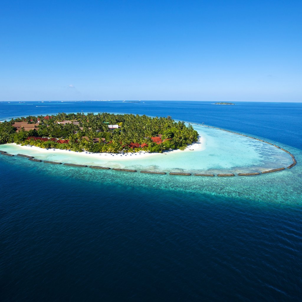 Обои остров, тропики, мальдивы, island, tropics, the maldives разрешение 5399x3599 Загрузить