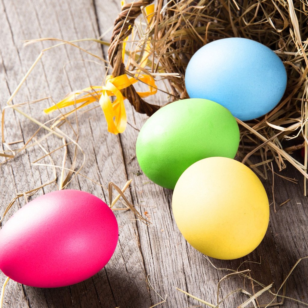 Обои сено, весна, пасха, яйца, праздник, корзинка, hay, spring, easter, eggs, holiday, basket разрешение 1920x1200 Загрузить