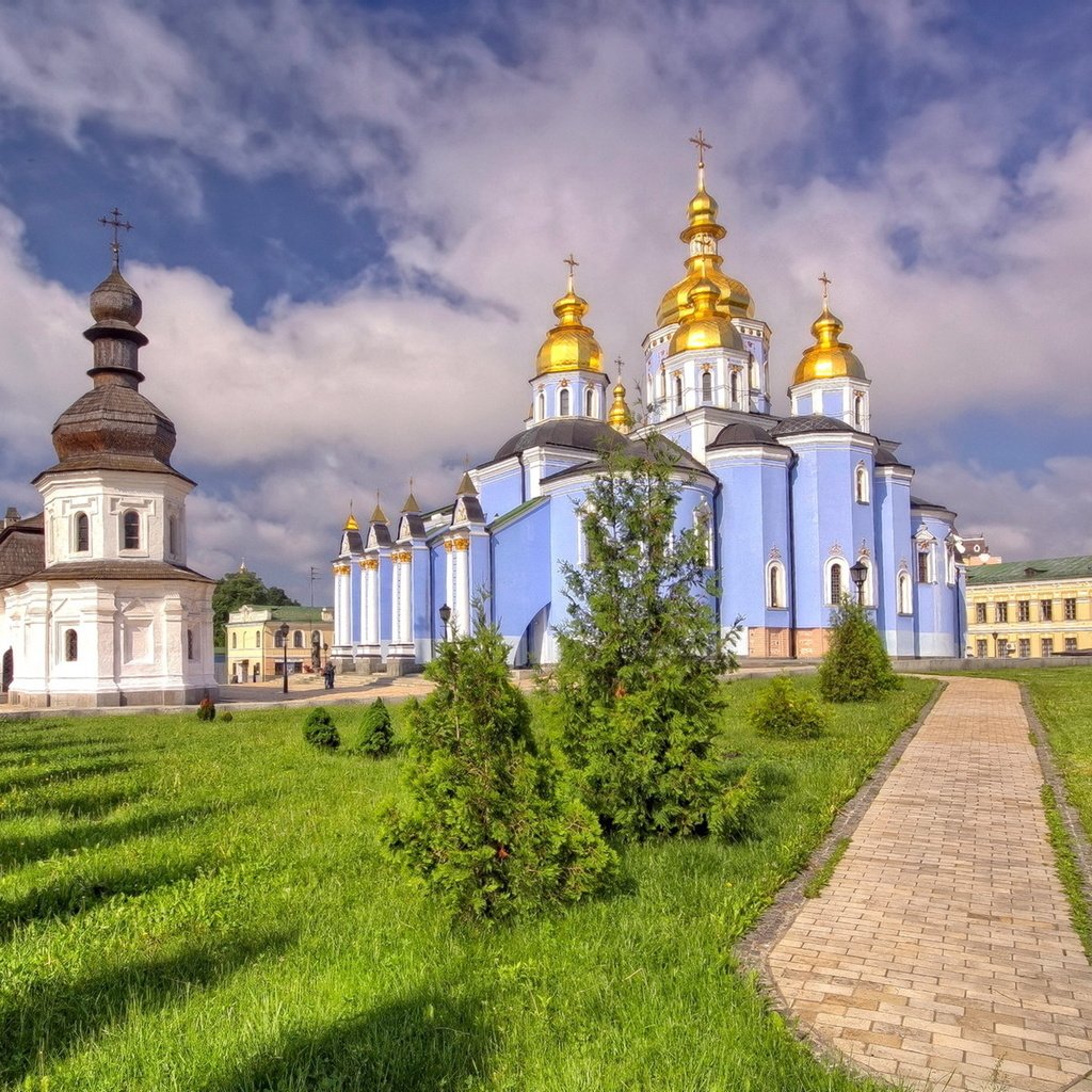 Обои храм, церковь, украина, михайловский собор, temple, church, ukraine, st michael's cathedral разрешение 1920x1200 Загрузить