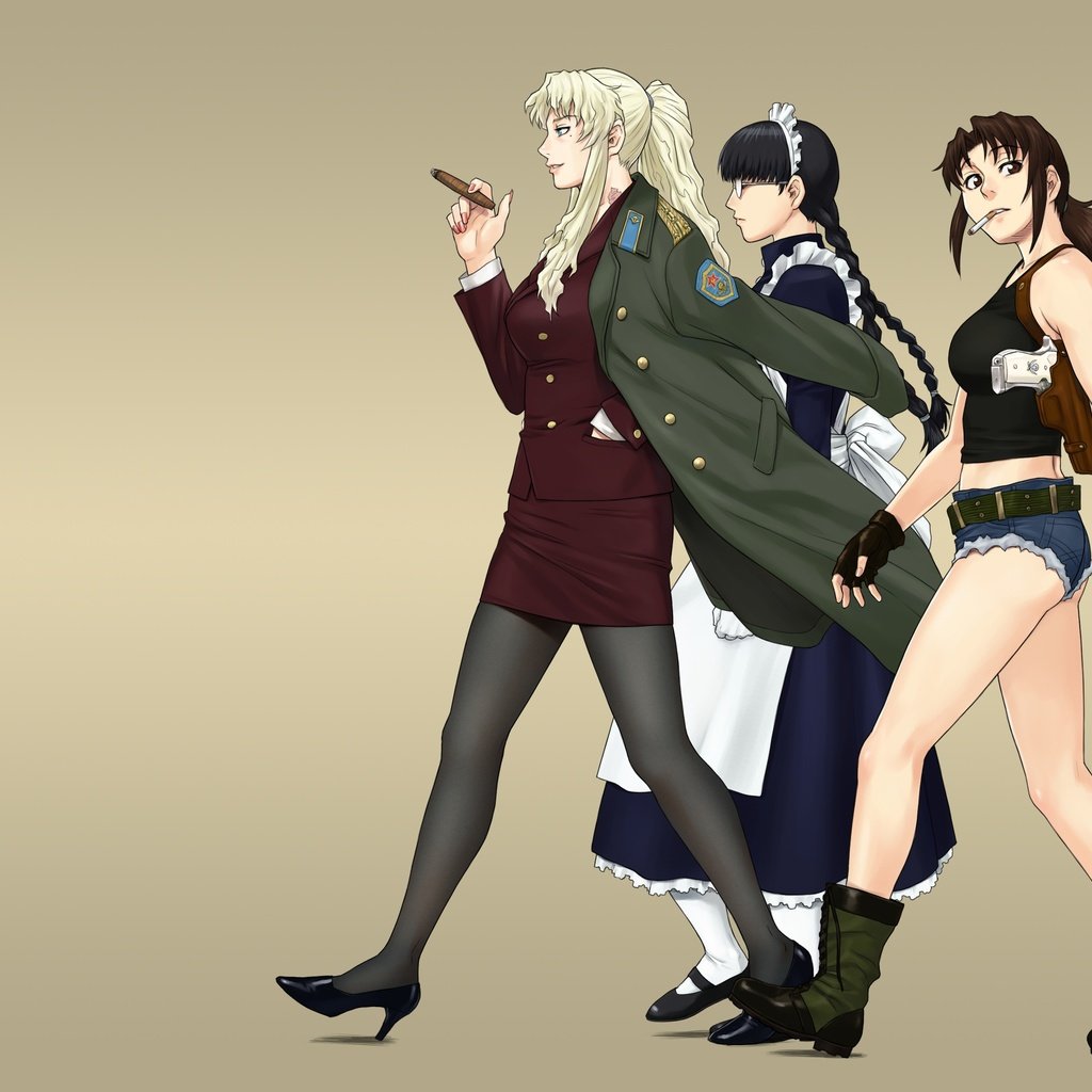 Обои аниме, kartinka, syuzhet, yepizod, personazh, черная лагуна, anime, black lagoon разрешение 3200x2400 Загрузить