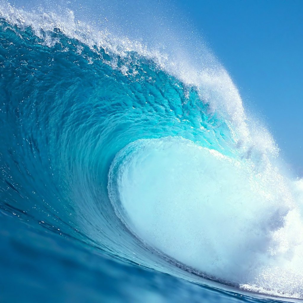 Обои волна, мощь, пена, голубая волна, обрушивается, завихрение воды, wave, power, foam, blue wave, falls, the turbulence of the water разрешение 2351x1763 Загрузить