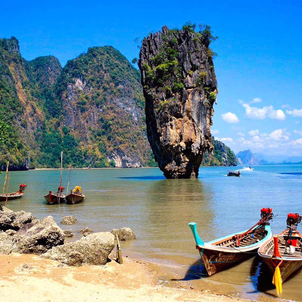 Обои скалы, лодки, таиланд, тропики, rocks, boats, thailand, tropics разрешение 2560x1920 Загрузить
