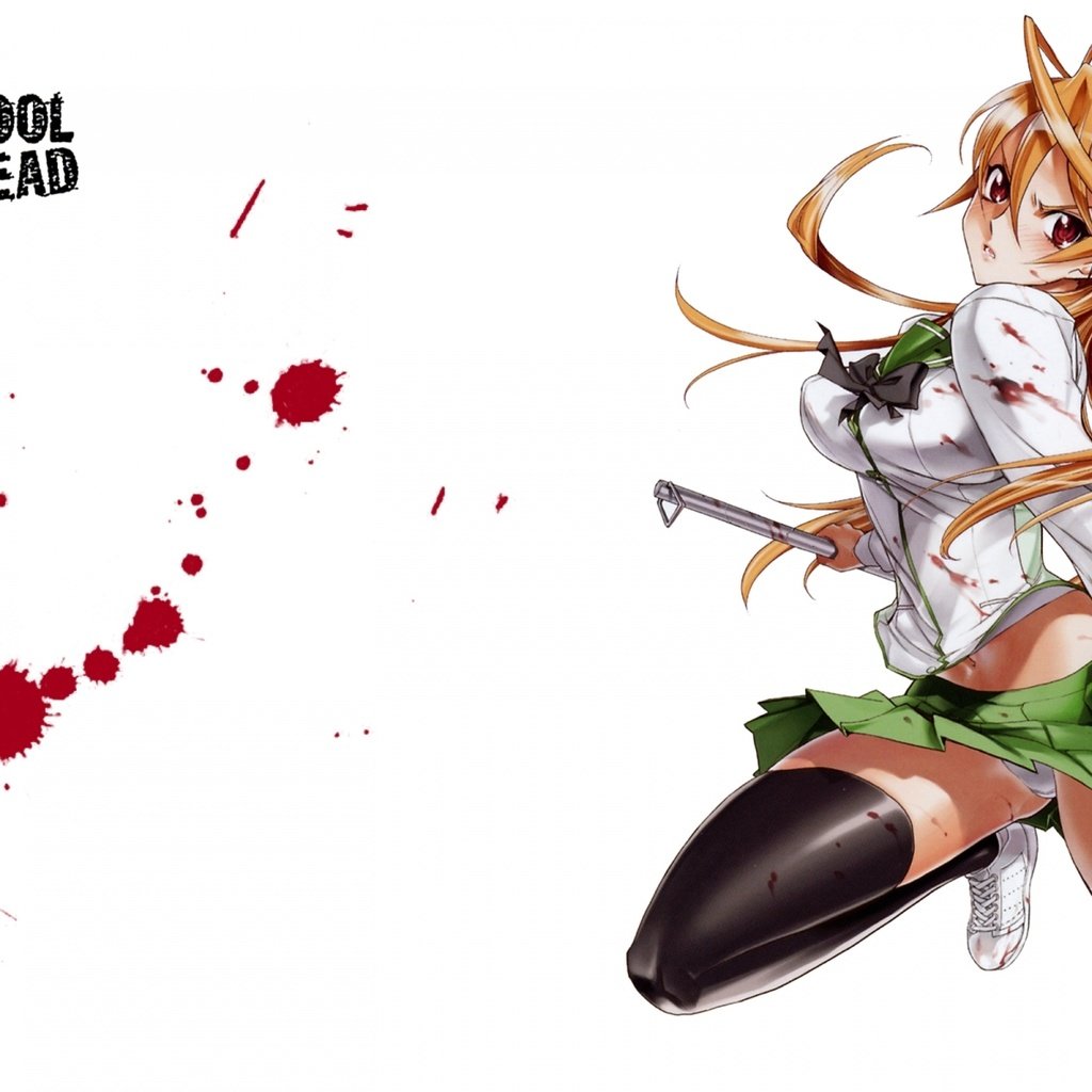 Обои аниме, highschool of the dead, anime разрешение 1920x1200 Загрузить