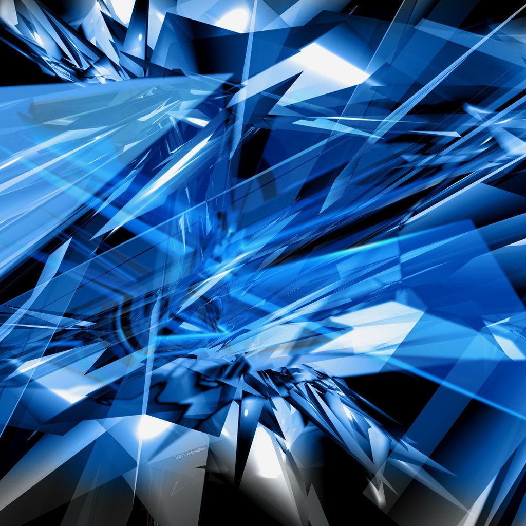 Обои свет, vid, kartinka, абстракция, neobychno, oboi, линии, 3д графика, синий, лучи, тень, осколки, стекло, light, abstraction, 3d graphics, line, blue, rays, shadow, fragments, glass разрешение 1920x1080 Загрузить