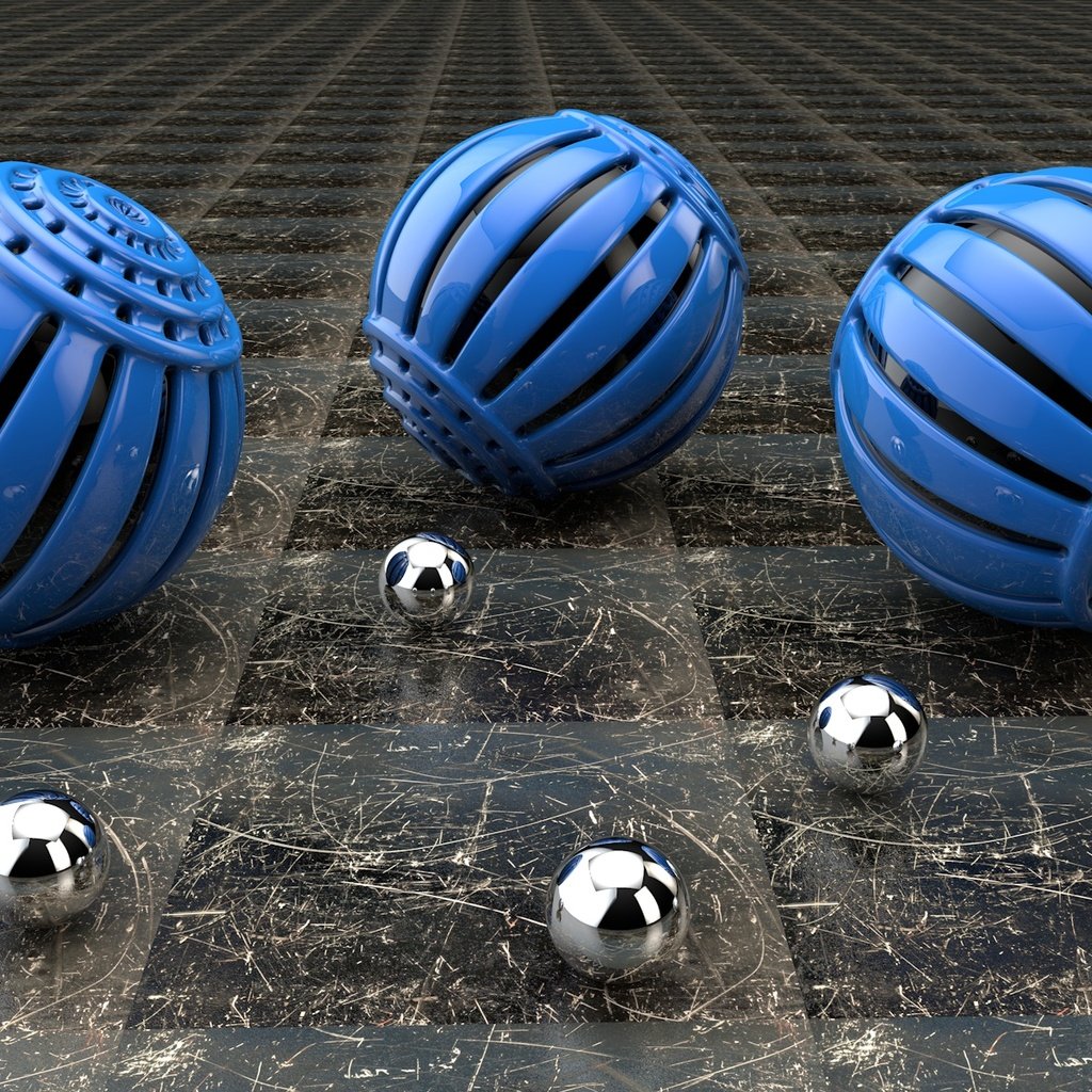 Обои шары, сфера, синие, сферы, металлические, 3д, balls, sphere, blue, metal, 3d разрешение 1920x1200 Загрузить