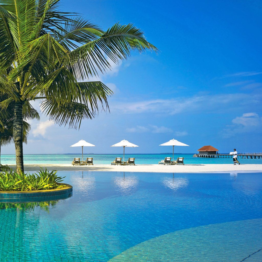 Обои море, пляж, отдых, курорт, тропики, мальдивы, sea, beach, stay, resort, tropics, the maldives разрешение 3000x2250 Загрузить