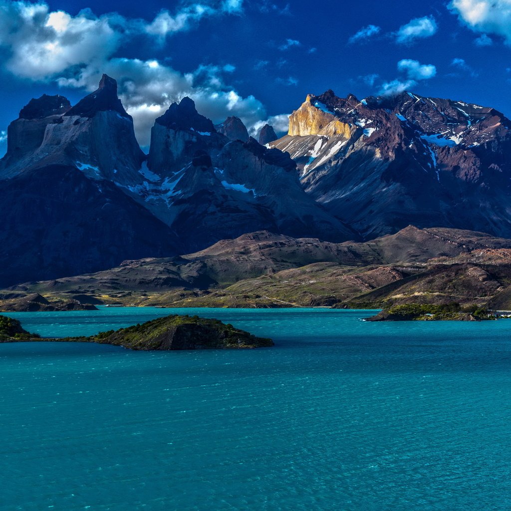 Обои озеро, горы, природа, чили, патагония, lake, mountains, nature, chile, patagonia разрешение 2560x1600 Загрузить