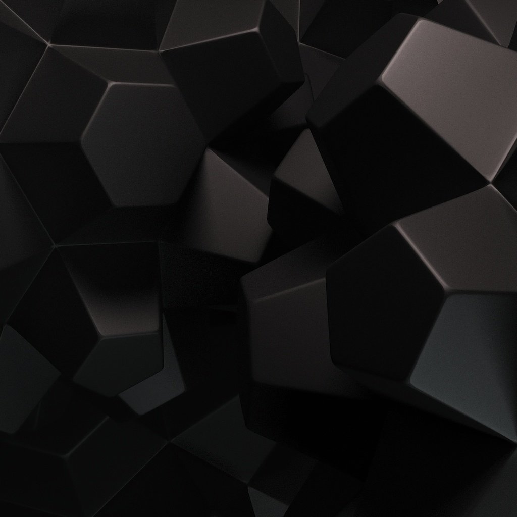 Обои абстракция, фон, полет, черный, кубы, грани, рендер, поверхность. 3d-графика, abstraction, background, flight, black, cuba, faces, render, surface. 3d graphics разрешение 1920x1080 Загрузить