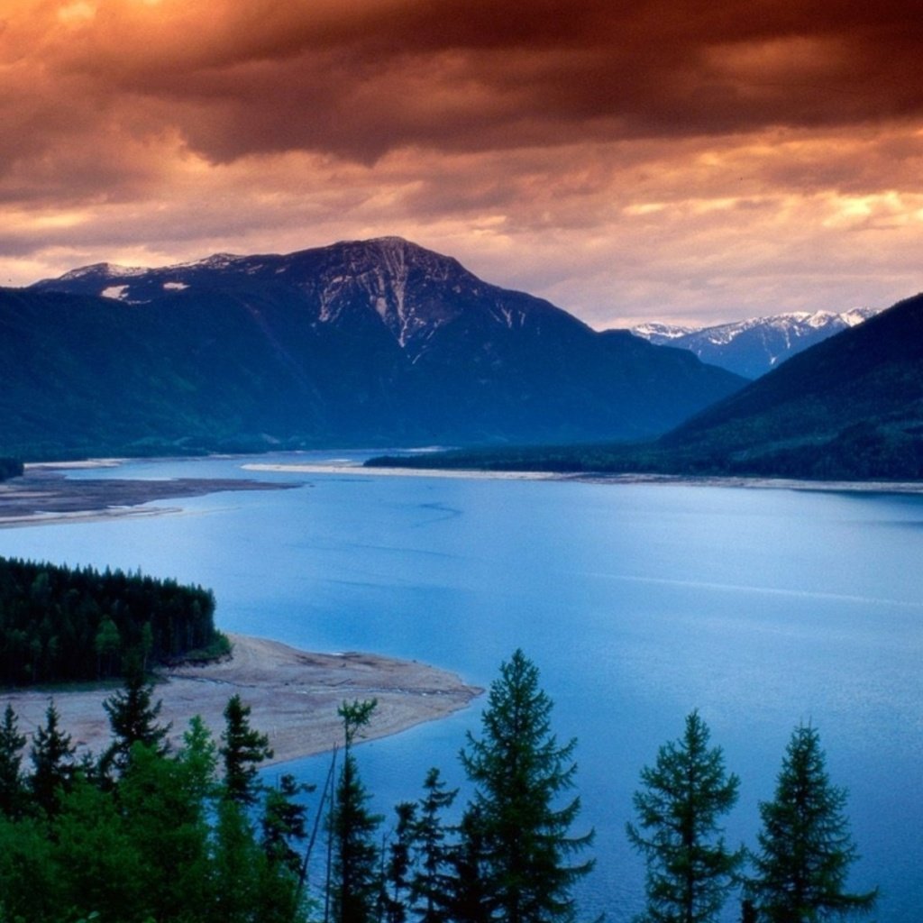 Обои канада, британская колумбия, upper arrow lake, canada, british columbia разрешение 1920x1080 Загрузить