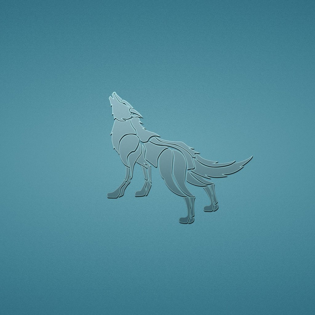 Обои собака, минимализм, животное, волк, синий фон, воет, dog, minimalism, animal, wolf, blue background, howling разрешение 1920x1080 Загрузить