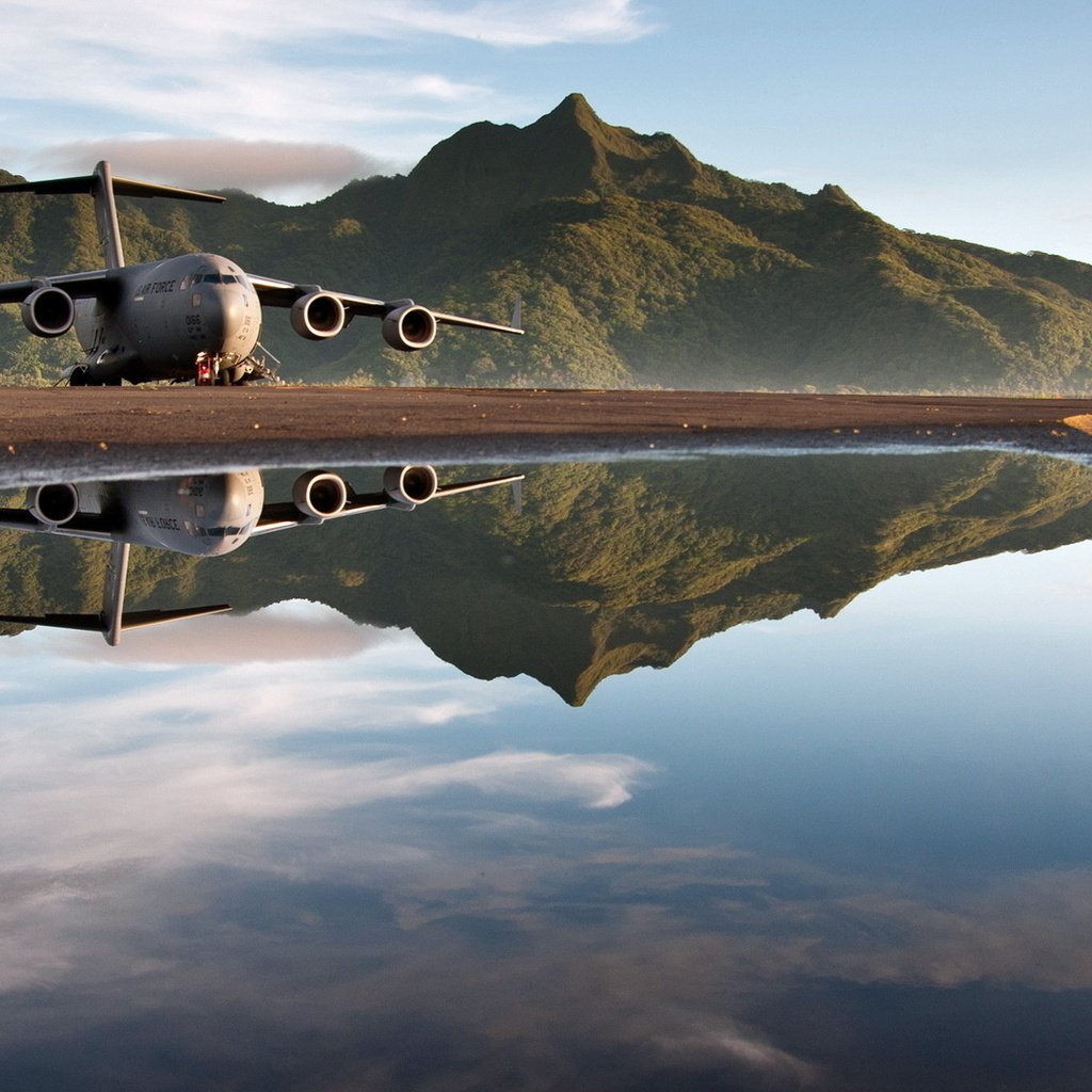 Обои самолет, авиация, c-17 globemaster, the plane, aviation разрешение 1920x1080 Загрузить