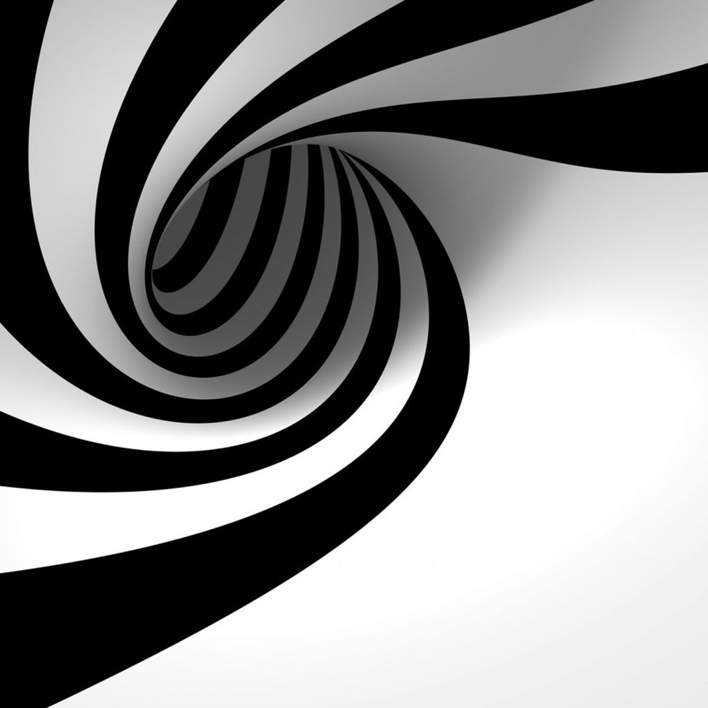 Обои полосы, черно-белая, спираль, 3д, strip, black and white, spiral, 3d разрешение 1920x1080 Загрузить
