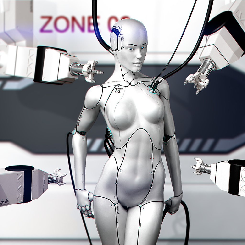 Обои арт, провода, девушка, робот, андроид, киборг, rolf bertz, art, wire, girl, robot, android, cyborg разрешение 1920x1080 Загрузить