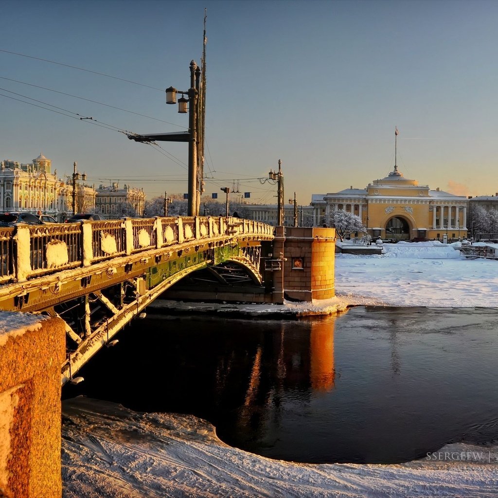 Обои санкт-петербург, адмиралтейство, дворцовый мост, зимний дворец, serg-sergeew, saint petersburg, the admiralty, the palace bridge, the winter palace разрешение 1920x1200 Загрузить