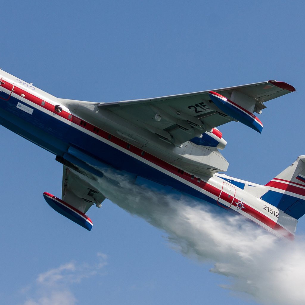 Обои российский, бе-200чс, самолёт-амфибия, russian, be-200chs, amphibian разрешение 1920x1200 Загрузить