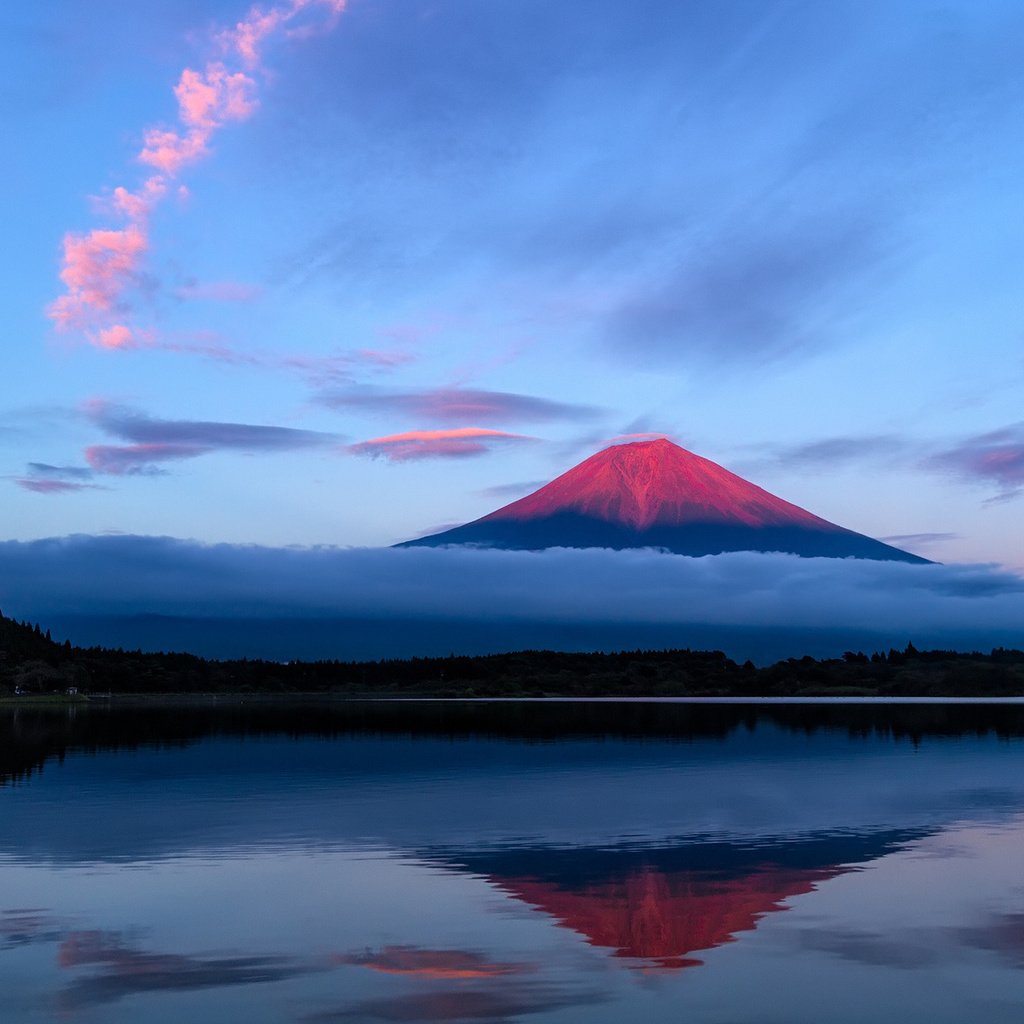 Обои небо, вечер, гора, япония, фудзияма, the sky, the evening, mountain, japan, fuji разрешение 1920x1200 Загрузить