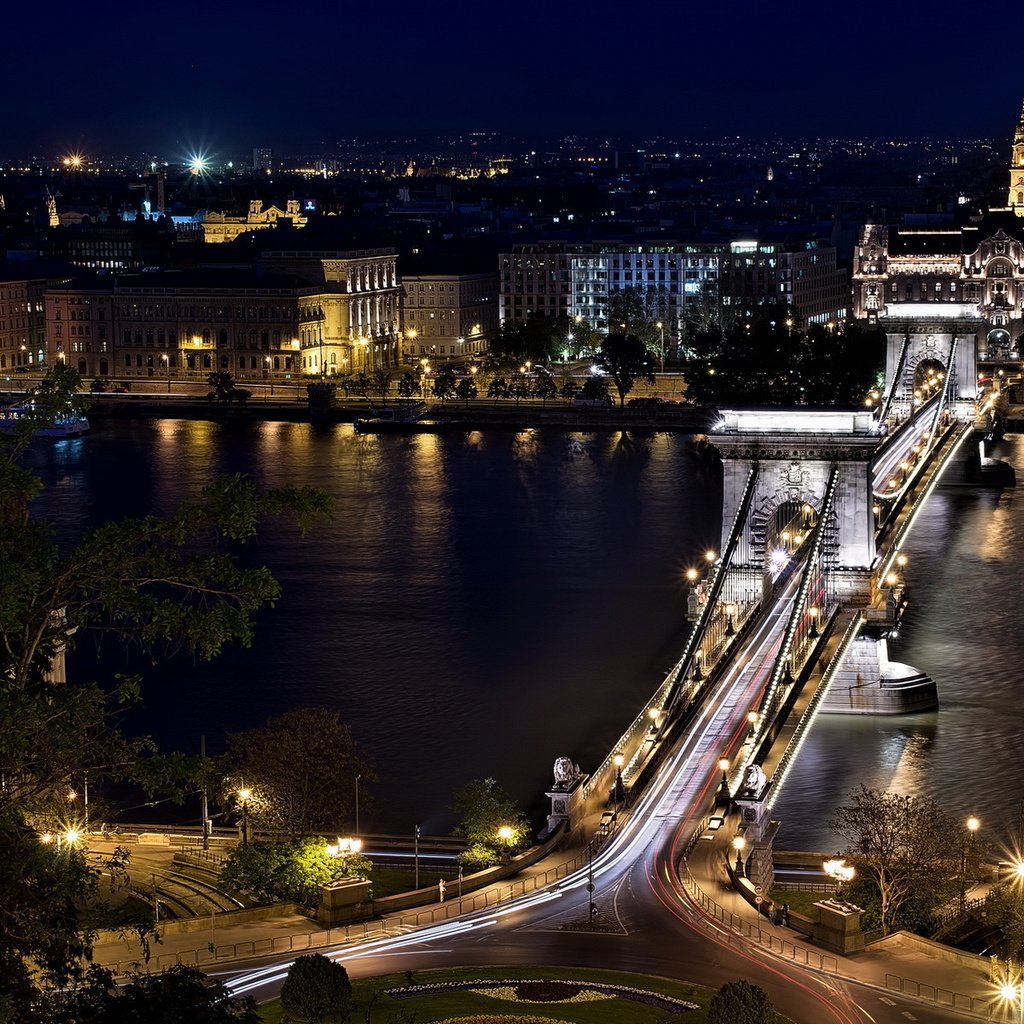 Обои венгрия, будапешт, széchenyi chain bridge from castle hill, hungary, budapest разрешение 1920x1200 Загрузить