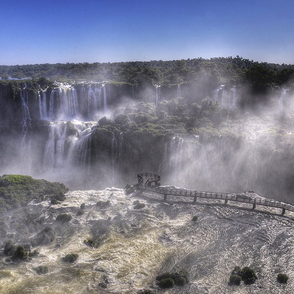 Обои водопад, красота, водопад игуасу, waterfall, beauty, the iguaçu falls разрешение 1920x1200 Загрузить