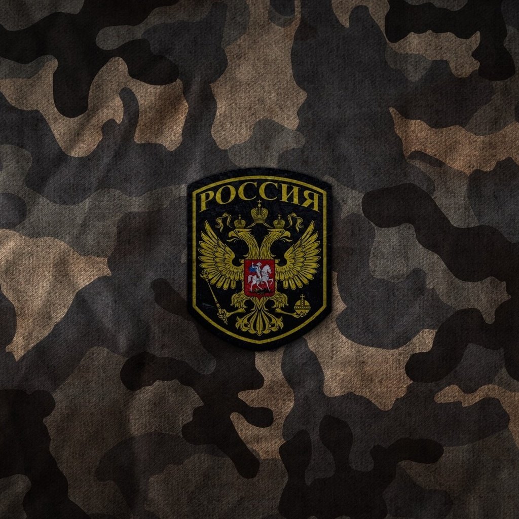 Обои герб, россия, камуфляж, шеврон, coat of arms, russia, camouflage, chevron разрешение 1920x1080 Загрузить