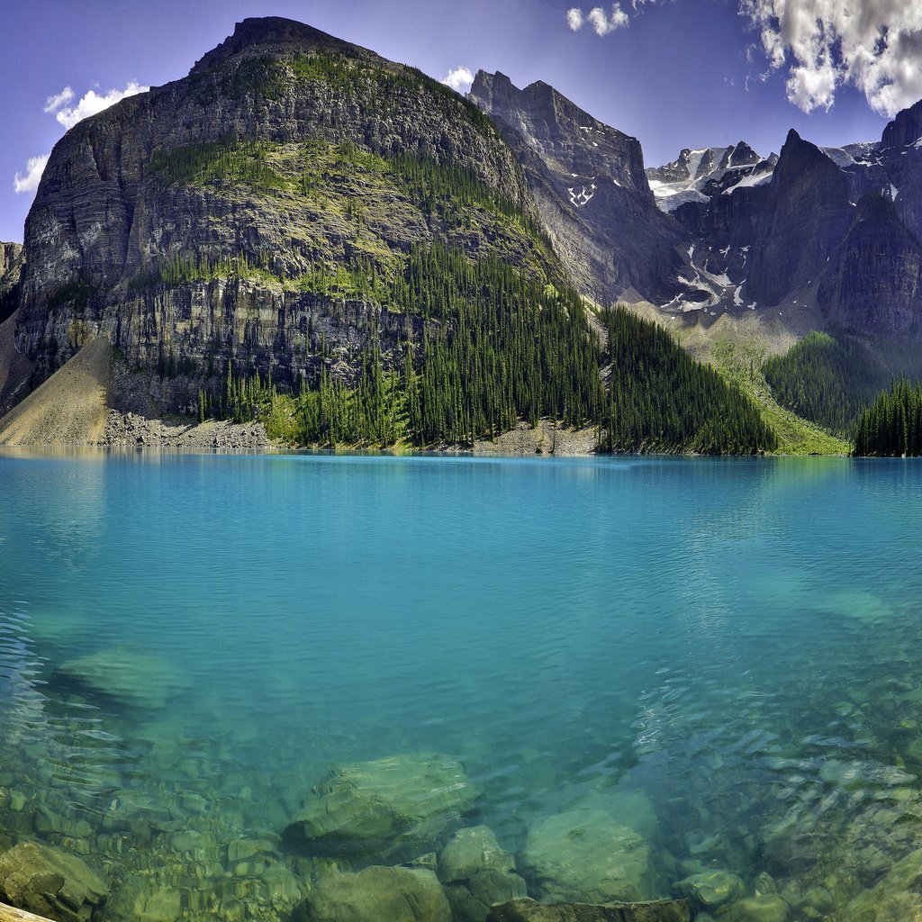 Обои горы, лес, канада, озеро морейн, морейн озеро, mountains, forest, canada, moraine lake разрешение 2560x1600 Загрузить