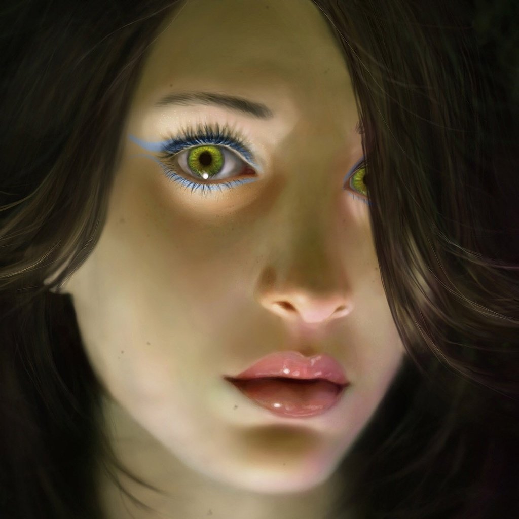 Обои девушка с зелеными глазами, the girl with green eyes разрешение 1920x1200 Загрузить