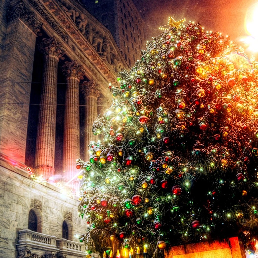 Обои новый год, елка, новогодние огни, new year, tree разрешение 2560x1600 Загрузить