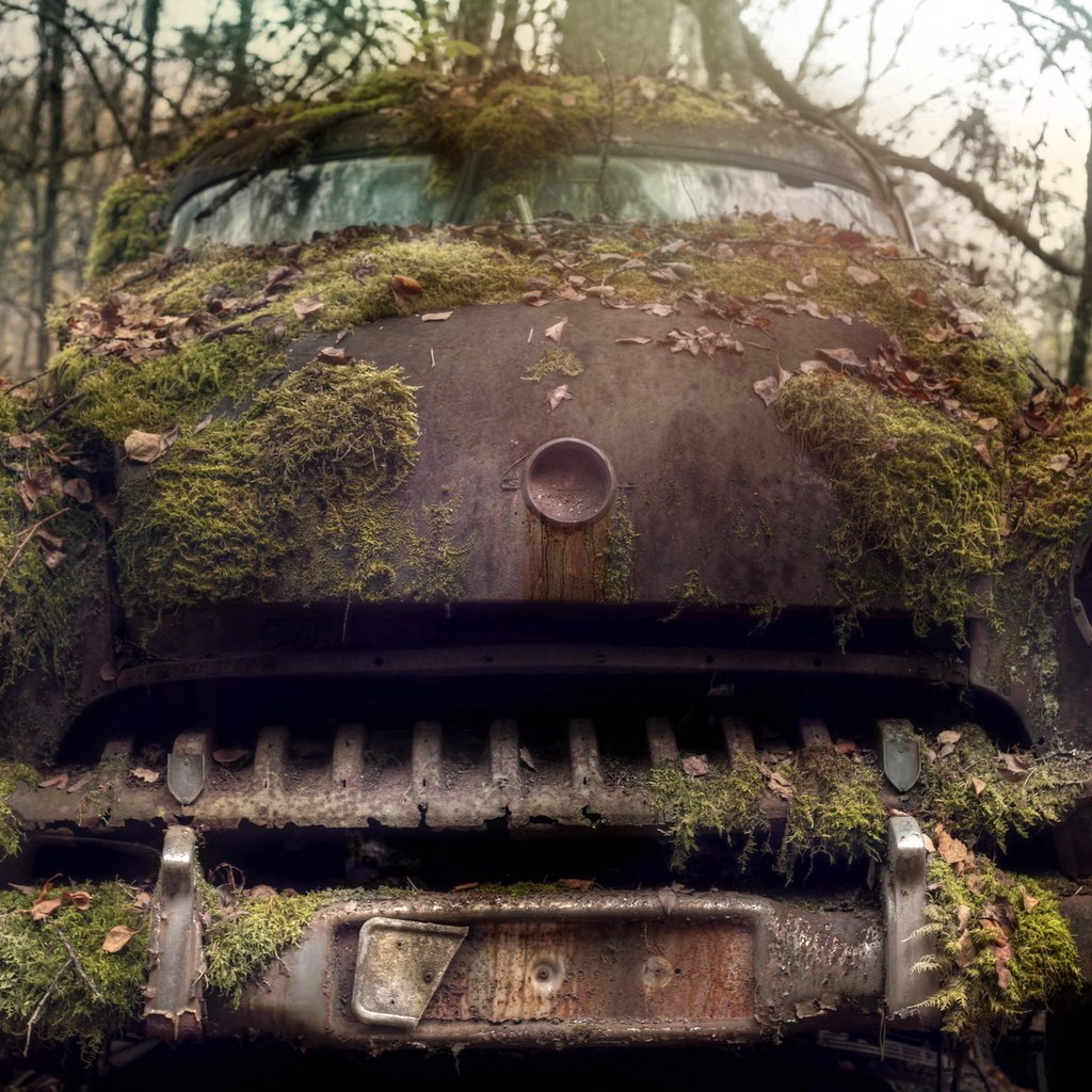 Обои машина, мох, лом, machine, moss, scrap разрешение 1920x1200 Загрузить