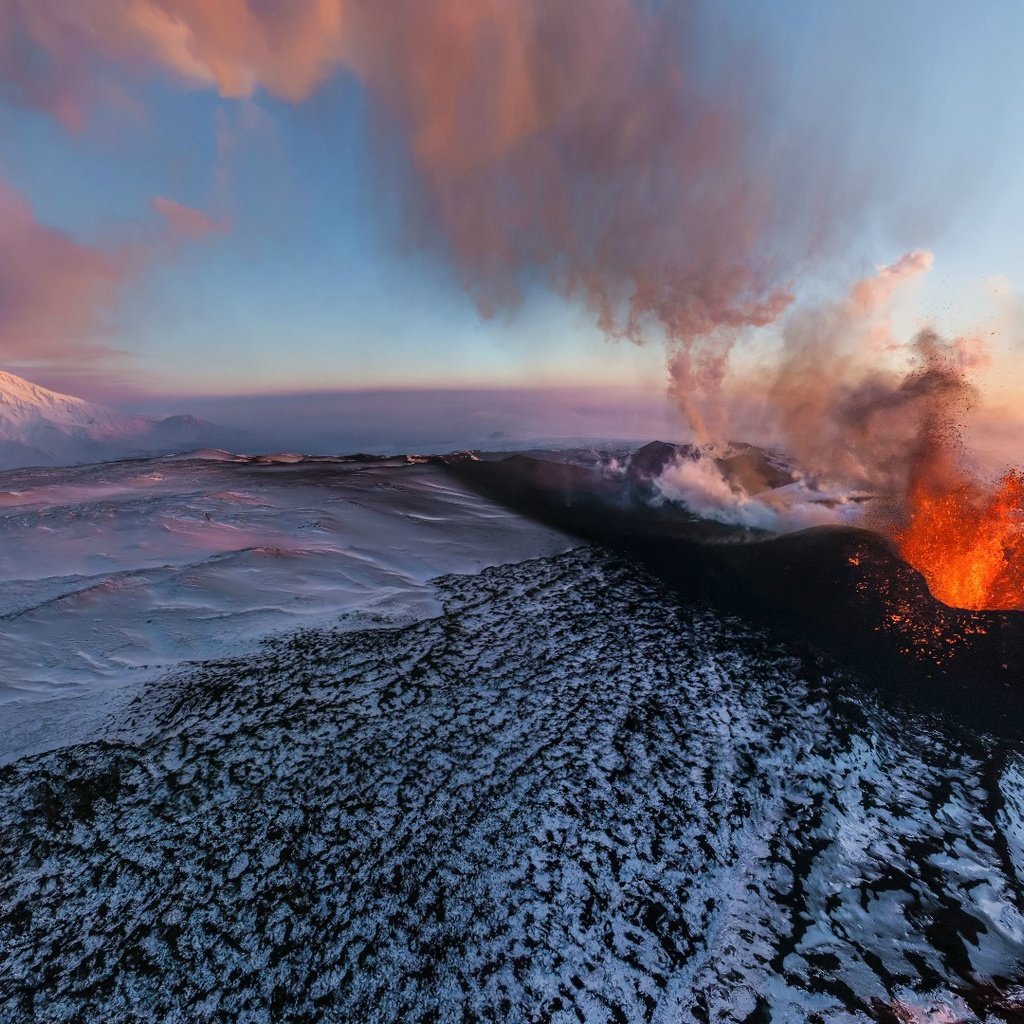 Обои камчатка, извержение, вулкан, плоский толбачик, kamchatka, the eruption, the volcano, flat tolbachik разрешение 1920x1080 Загрузить