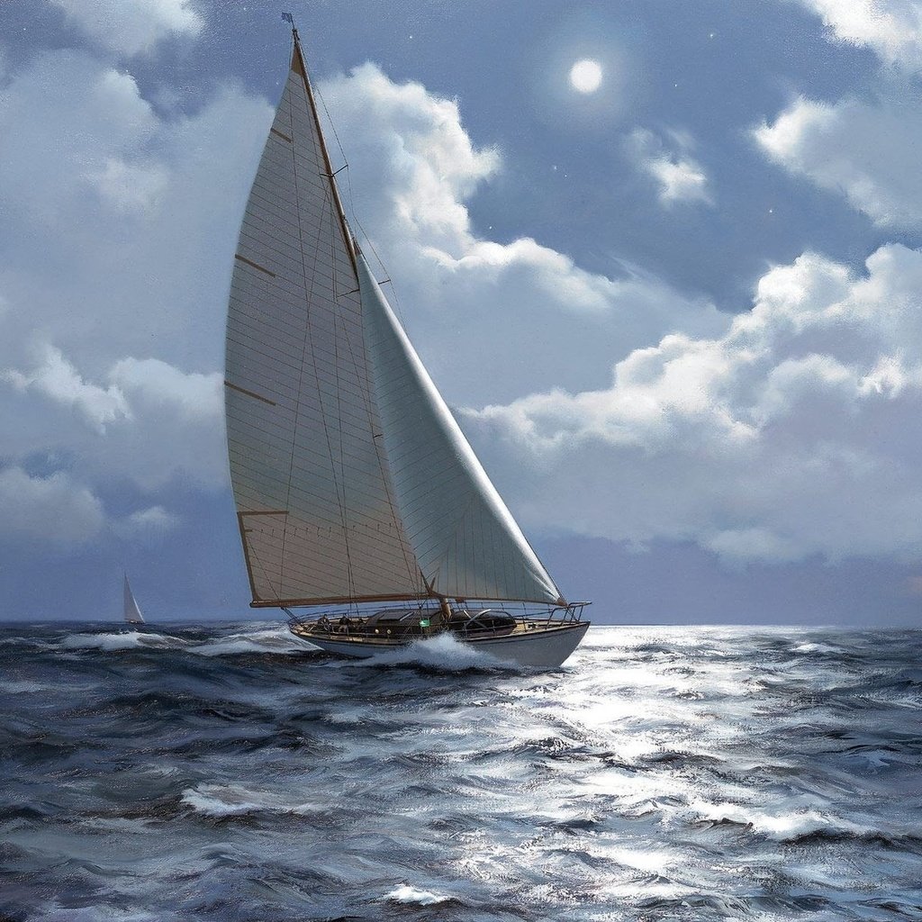 Обои рисунок, море, корабль, живопись, художник-маринист, james brereton, figure, sea, ship, painting, marine painter разрешение 1920x1234 Загрузить