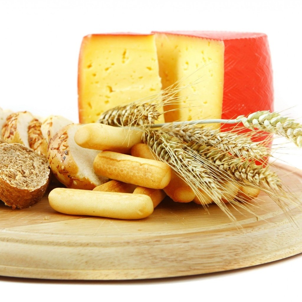Обои колосья, сыр, хлеб, кусочки, выпечка, злаки, палочки, ears, cheese, bread, pieces, cakes, cereals, sticks разрешение 1920x1343 Загрузить
