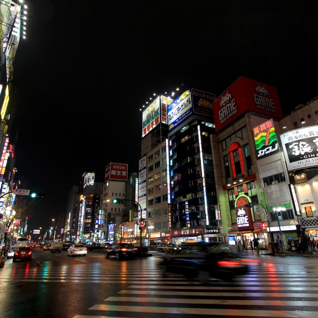 Обои люди, япония, ночной город, улица, освещение, токио, people, japan, night city, street, lighting, tokyo разрешение 2880x1920 Загрузить