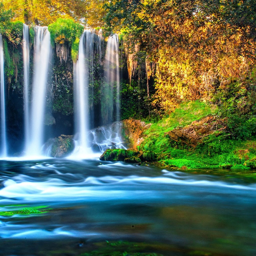 Обои река, природа, водопад, river, nature, waterfall разрешение 1920x1080 Загрузить