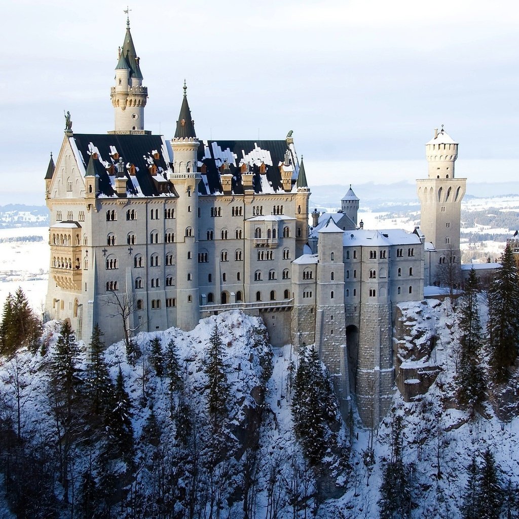 Обои германия, бавария, замок нойшванштайн, баварии, germany, bayern, neuschwanstein castle, bavaria разрешение 2560x1600 Загрузить