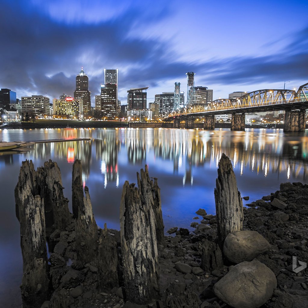 Обои ночь, огни, город, сша, орегон, bing, портленд, night, lights, the city, usa, oregon, portland разрешение 1920x1200 Загрузить