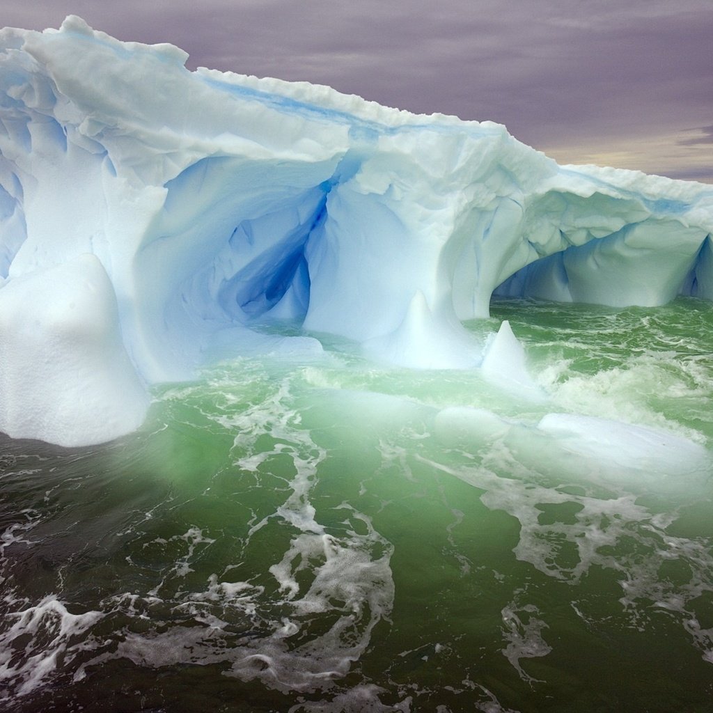 Обои вода, айсберг, холод, пена, льдина, water, iceberg, cold, foam, floe разрешение 1920x1200 Загрузить