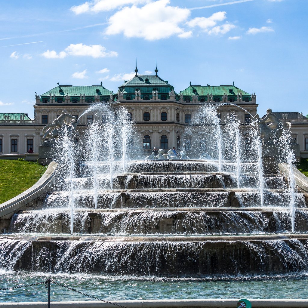 Обои парк, австрия, фонтан, дворец, вена, бельведер, park, austria, fountain, palace, vienna, belvedere разрешение 2048x1310 Загрузить