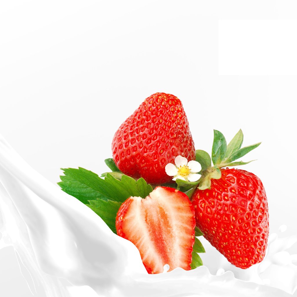 Обои клубника, ягоды, молоко, strawberry, berries, milk разрешение 7000x4884 Загрузить