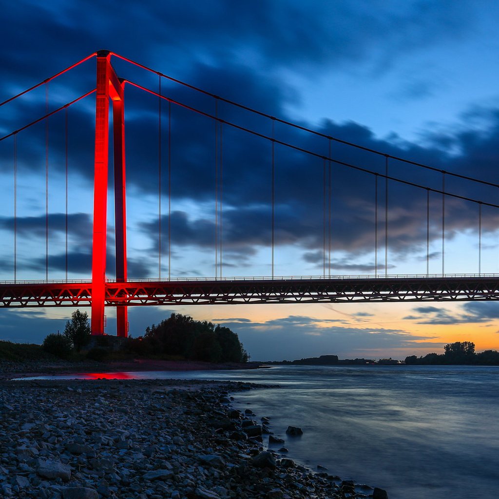 Обои река, мост, германия, emmerich rhine bridge, rhine river, эммерихский мост, река рейн, эммерих-на-рейне, северный рейн-вестфалия, river, bridge, germany, amerisci bridge, the rhine river, emmerich am rhein, north rhine-westphalia разрешение 2048x1152 Загрузить