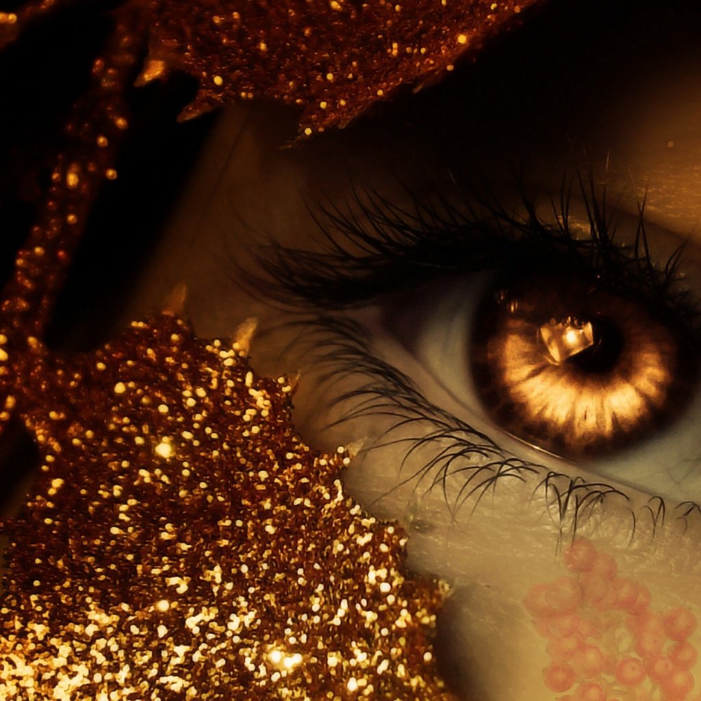 Обои глаза, глазок, фантазии, photomanipulation, золотая, голден, сверкание, eyes, eye, fantasy, gold, golden, sparkle разрешение 2560x1600 Загрузить