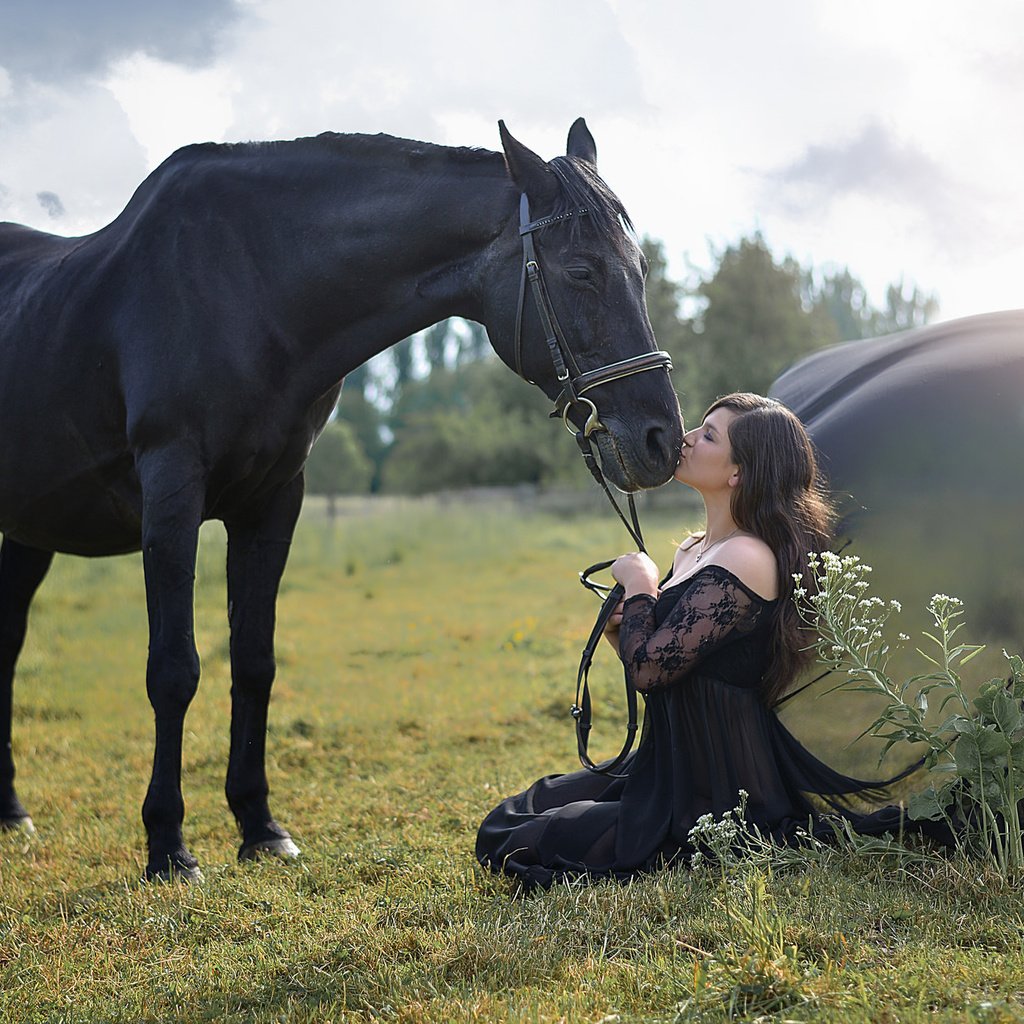 Обои природа, девушка, лето, конь, nature, girl, summer, horse разрешение 2048x1271 Загрузить