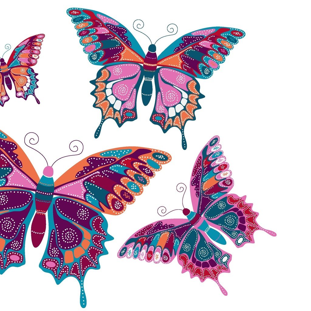 Обои фон, вектор, бабочки, background, vector, butterfly разрешение 3000x2120 Загрузить