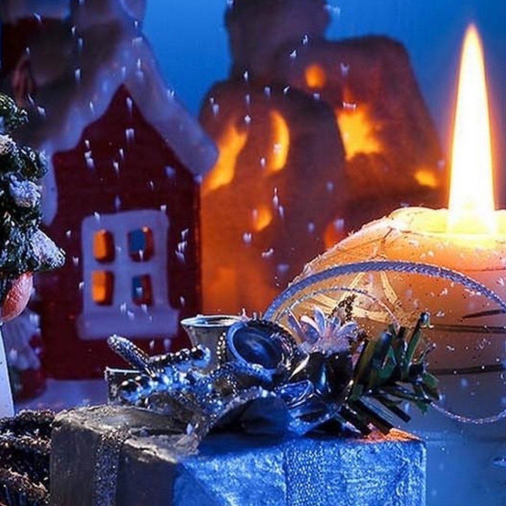 Обои новый год, подарки, снеговик, свеча, new year, gifts, snowman, candle разрешение 3840x1200 Загрузить