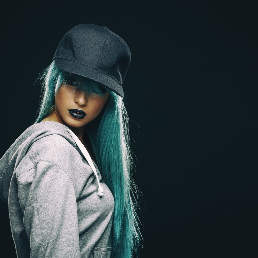 Обои ушанка, голубые волосы, make up, самка, hat, blue hair, female разрешение 5616x3744 Загрузить