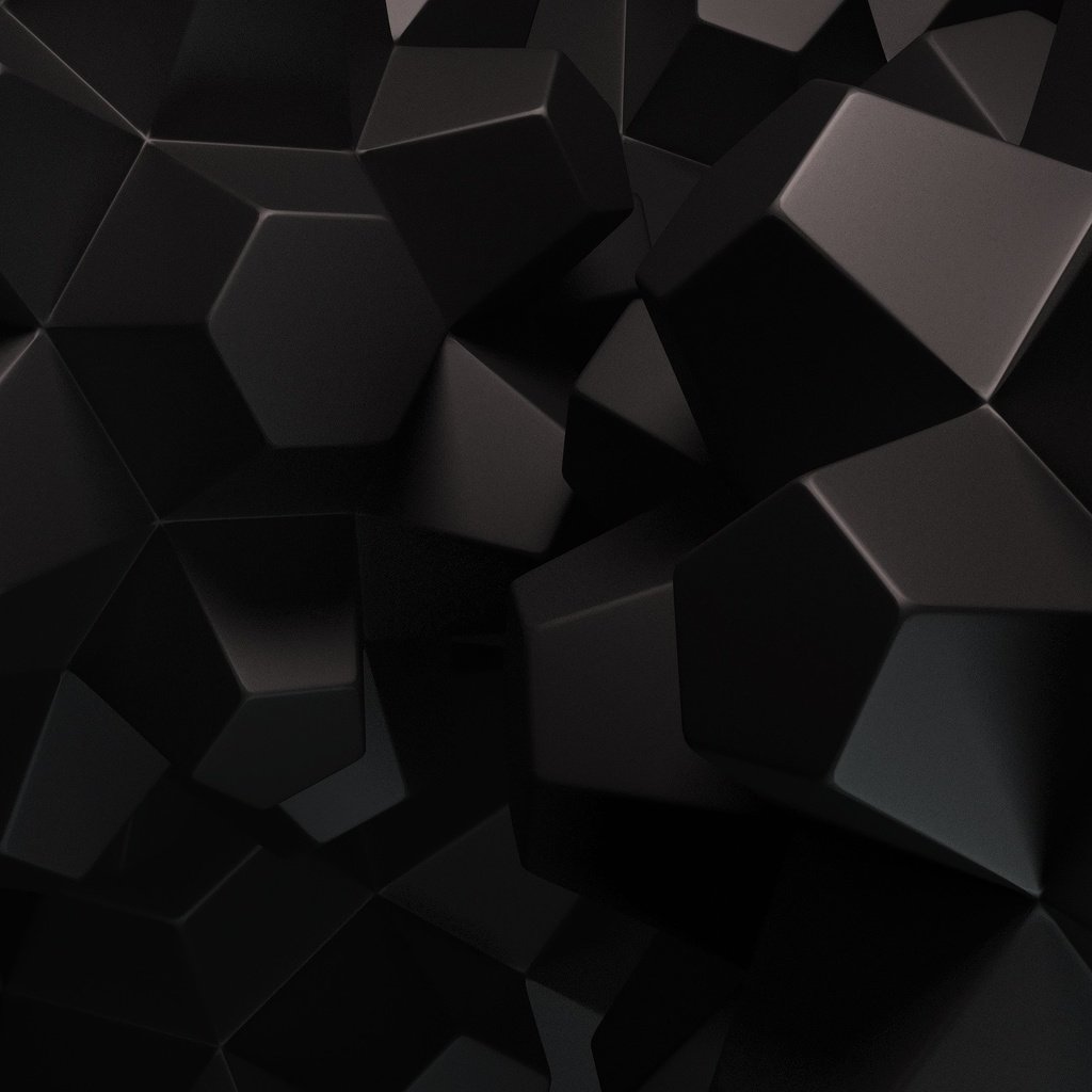 Обои абстракция, многоугольник, фон, черный, геометрия, грани, рендер, 3д, многоугольники, abstraction, polygon, background, black, geometry, faces, render, 3d, polygons разрешение 2560x1600 Загрузить