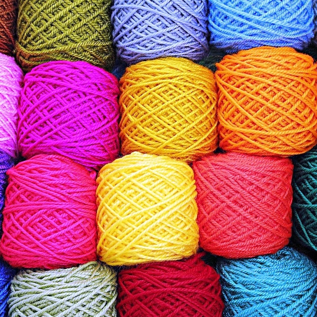 Обои разноцветные, нити, нитки, вязание, пряжа, рукоделие, мотки, colorful, thread, knitting, yarn, needlework, hanks разрешение 1920x1080 Загрузить