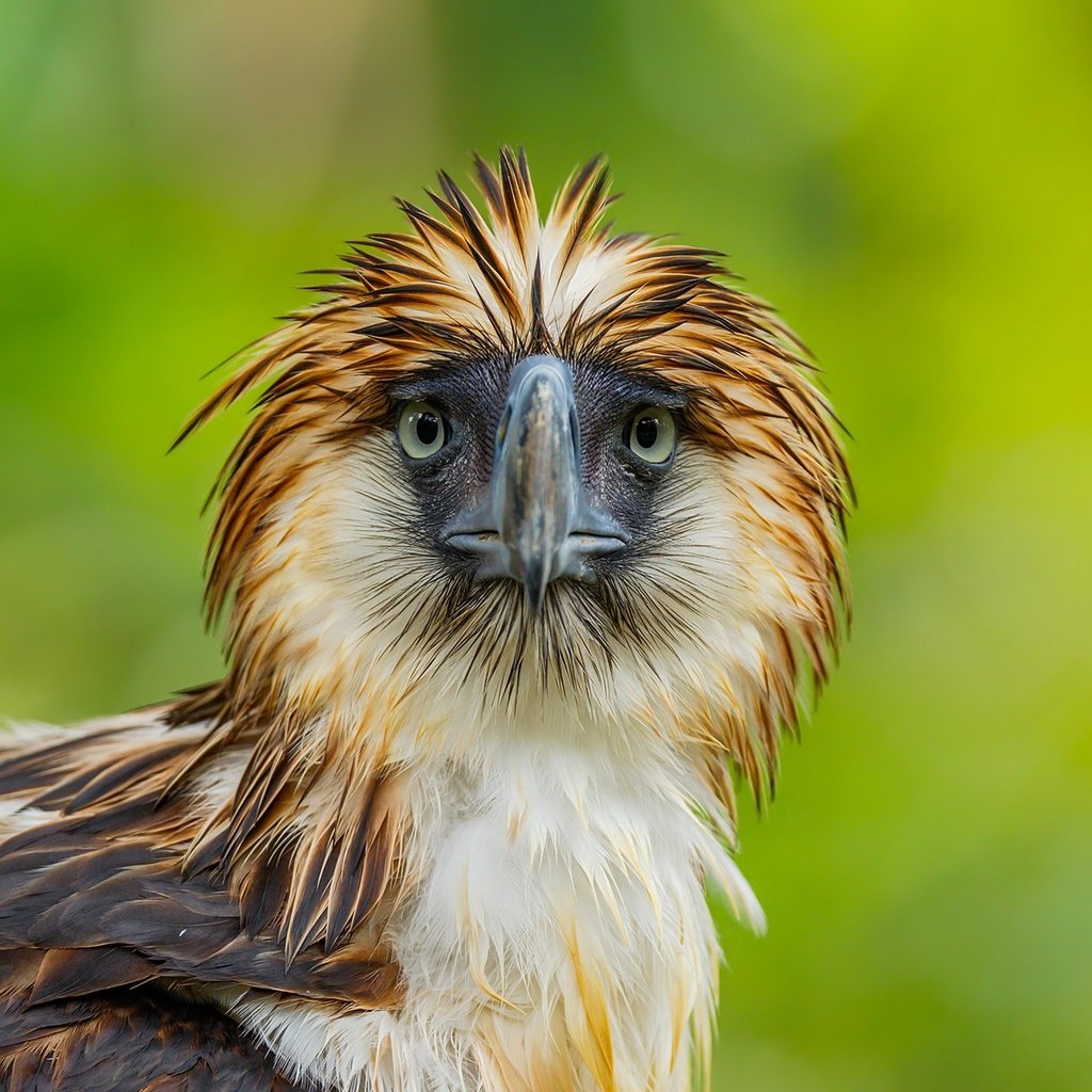 Обои взгляд, орел, птица, клюв, перья, филиппинский орёл, look, eagle, bird, beak, feathers, philippine eagle разрешение 1920x1391 Загрузить