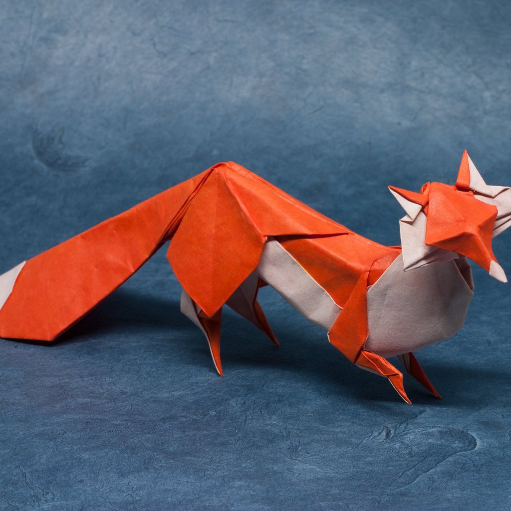 Обои бумага, лиса, хищник, оригами, лисица, paper, fox, predator, origami разрешение 3072x2048 Загрузить