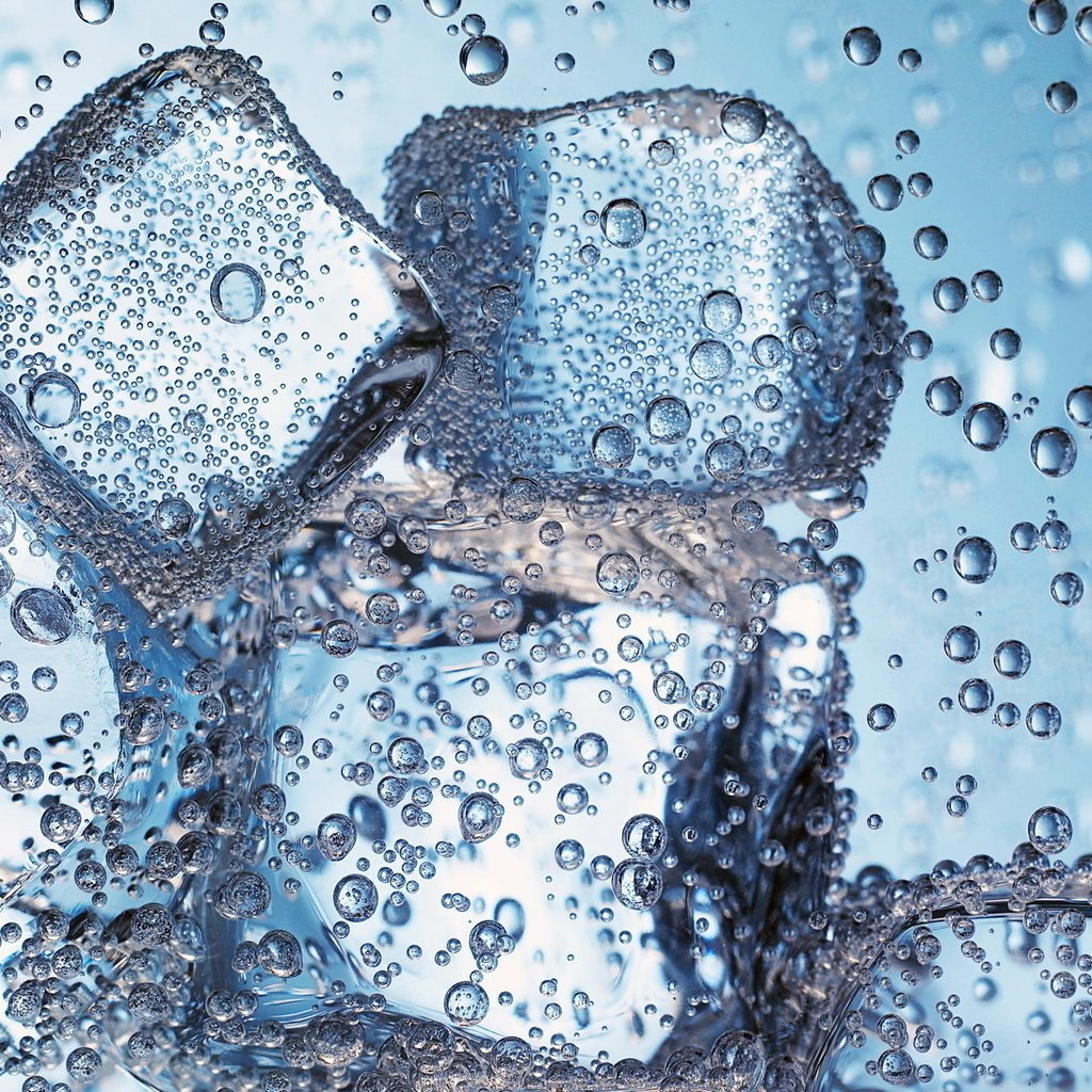Обои вода, макро, лёд, кубики, пузырьки, water, macro, ice, cubes, bubbles разрешение 1920x1200 Загрузить
