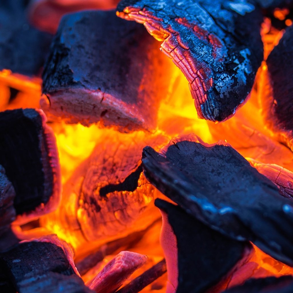 Обои пламя, макро, огонь, угли, костёр, flame, macro, fire, coal, the fire разрешение 3840x2160 Загрузить